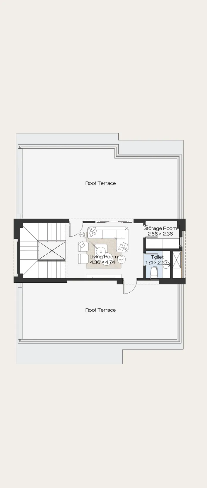 Grande Villa — مخطط دور السطح
