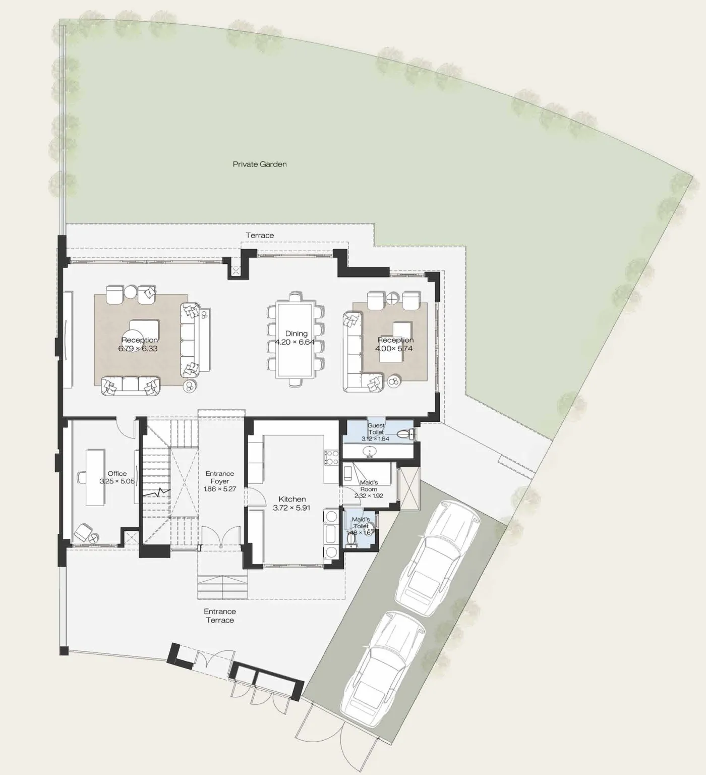 Signature Villa — مخطط الدور الأرضي